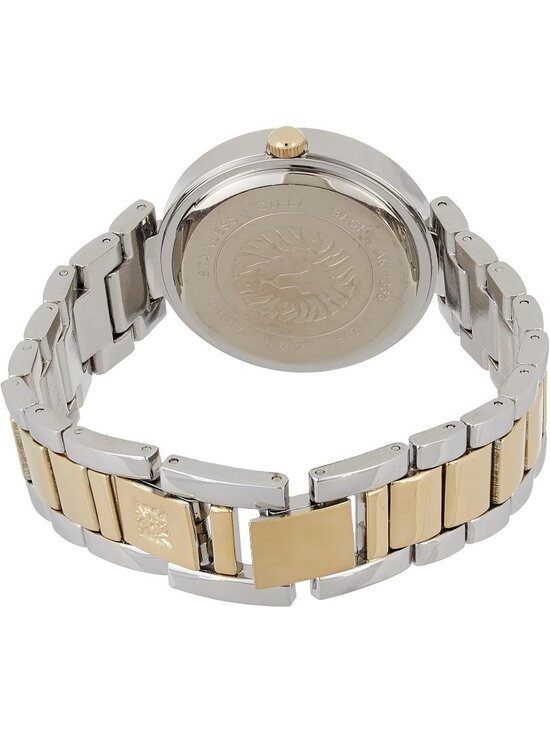 Anne Klein Women\'s Gold And Green Analog Genuine Diamond Dial Bracelet Watch main image 4